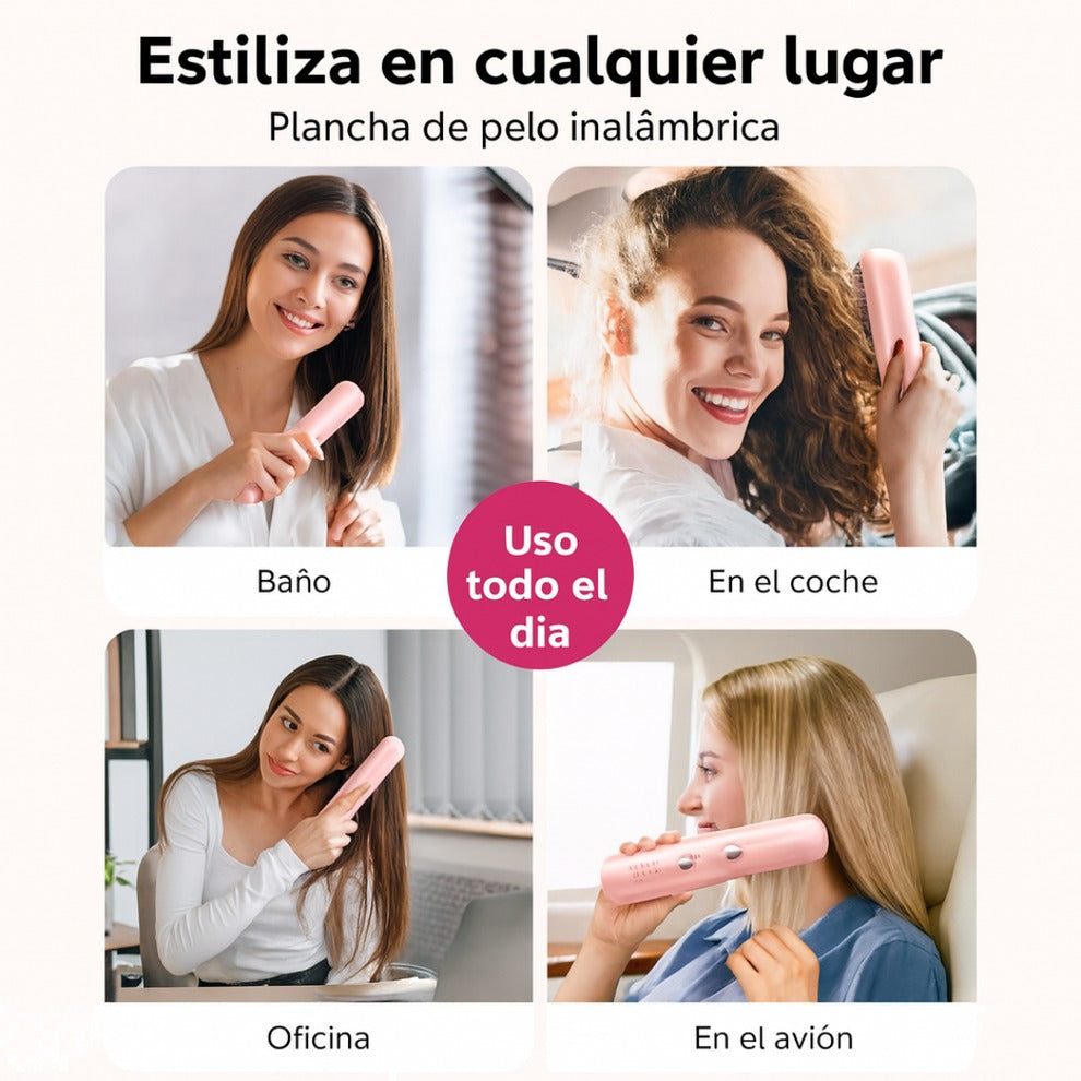 Peine Alisador Ionic Pro – portátil, inalámbrico y anti-quemaduras